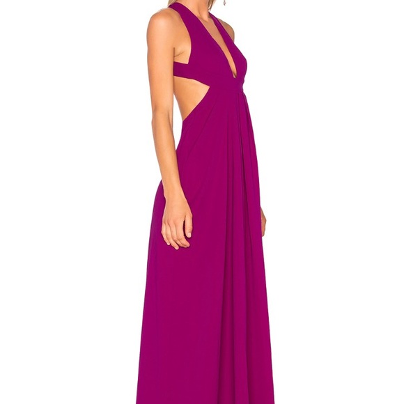 Fuschia floor length dress. Worn once. - Picture 3 of 4